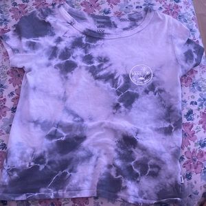 Black and white crop top from vans